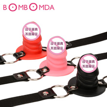 Juego adulto mordaza consolador de silicona Oral sexo boca y pene Plug Penis Gag con bloqueo hebillas cuero Bondage producto sexual para CoupleO25 2024 - compra barato