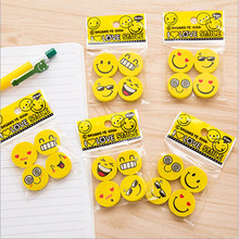 4 pcs/lot (1 bag ) Cute Erasers Lovely Smiley Rubber Pencil Eraser for Kids Gift School Supplies Korean Stationery Novelty Items 2024 - buy cheap