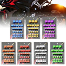 Mayitr 30pcs/set High Quality Chrome Plating Plasti Motorcycle Screw Nut Cover Cap Nut Bolt  Decoration For Engine Transmission 2024 - buy cheap