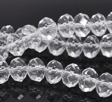 DoreenBeads Clear Crystal Glass Faceted Beads 5040 8x6mm,Approx 360Pcs (B11642) yiwu 2024 - buy cheap