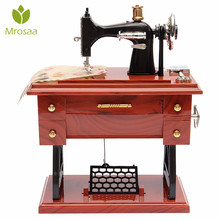 Vintage Music Box Mini Sewing Machine Style Music Movements Mechanical Valentine's Day Birthday Gift Table Decor musical Boxes 2024 - buy cheap