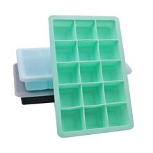 15 grelhas de silicone ice cube maker forma para gelo doce bolo pudim moldes de chocolate fácil-liberação forma quadrada cubos de gelo bandejas moldes 2024 - compre barato