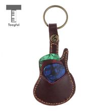 1 Piece Guitar Pick Plectrum Case Bag Keychain Key Fob Bag Ukulele Guitar String Instrument Parts 2024 - buy cheap