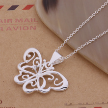 An153 Hot 925 Sterling Silver Necklace 925 Silver Fashion Jewelry Pendant Arabesquitic Butterfly /giaaozha Amoajdva 2024 - buy cheap