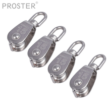 PROSTER 4PCS 304 Stainless Steel Pulley M15 Single Wheel Swivel Lifting Rope Pulley Block Kit Lifting Wheel Heavy Duty Tools 2024 - buy cheap