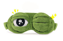 Máscara de Ojos de rana 3D para dormir, suave, antideslizante, opaco, descanso Relax, venda para los ojos, divertida, cenefa 2024 - compra barato