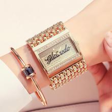 Gle & vdo mulher relógios de pulso pulseira de metal quartzo analógico relógio casual simples requintado relógio (sem corrente) 2024 - compre barato