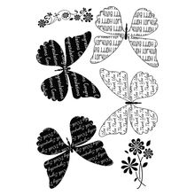 Весенний прозрачный силиконовый штамп с бабочками/печать для скрапбукинга DIY/декоративный прозрачный штамп для фотоальбома 2024 - купить недорого