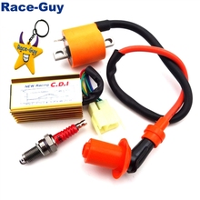 6 pin AC CDI + Racing Ignition Coil + D8TC Spark Plug For 150cc 200cc 250cc Dirt Motor Bike ATV Quad Motorcycle 2024 - buy cheap