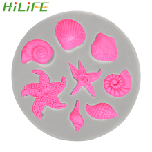 HILIFE-herramienta para hornear, utensilios para decoración de tortas con Fondant, molde de silicona para pastel de Chocolate, pudín, conchas de concha de mar, Océano biológico 2024 - compra barato