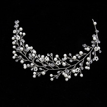 crystal pearl beads hairbands handmade hair headdress brides hair accessories 2024 - buy cheap