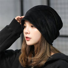 Gorro de esquí estilo aviador para hombre y mujer, gorro cálido de terciopelo, estilo Hip Hop, de gran tamaño, para invierno 2024 - compra barato