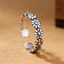 Retro Korean Style Sun Flower Personality    Fashion Jewelry Creative Flowers Simple Opening Rings 2024 - buy cheap