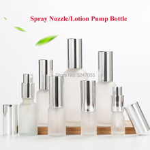 5/10/15/20/30/50/100ml Frosted Transparent Cosmetic Emulsion/Lotion Pump Glass Bottle,Empty Matte Clear Beauty Perfume SprayVial 2024 - buy cheap