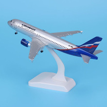 Модель самолета 16 см Aeroflot, российский аэроплан A380, литая металлическая модель самолета 20 см 1:400, модель самолета, игрушечный самолет, подарок 2024 - купить недорого