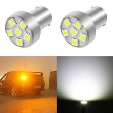 2PCS 12V 1156 1157 6SMD P21W BA15S 5050 LED Bulb Car Auto Front Lights Brake Tail Lights Turn Lights Parking Lamp Bulbs 2024 - buy cheap