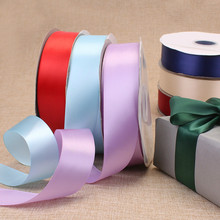 Cinta de satén de seda de 40mm, 100 yardas, blanco, negro, azul, púrpura, rosa, cintas para manualidades hechas a mano, materiales para envolver regalos de navidad 2024 - compra barato