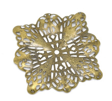 DoreenBeads 20 Bronze Tone Flower Wraps Connectors 4.7x4.7cm (B14891) yiwu 2024 - buy cheap