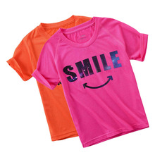 Camiseta deportiva de manga corta para niña, ropa de verano, de secado rápido, 2021 2024 - compra barato