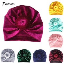 2019 Brand Toddler Girls Kids Baby Big Bow Hairband Headband Velvet Stretch Turban Knot Head Wrap Hat Accessories 11 Colors 2024 - buy cheap