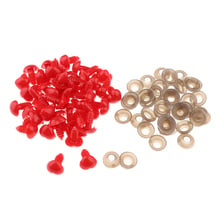 100 pces bonecas nariz 2 cores 12mm plástico segurança nariz suprimentos diy para brinquedo de pelúcia recheado para urso boneca de brinquedo enchido accs rosa & vermelho 2024 - compre barato