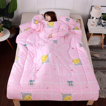 winter Comforters autumn Lazy Quilt with Sleeves family Blanket Cape Cloak Nap Blanket Dormitory Mantle Covered Blanket 2024 - buy cheap