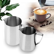 Jarra de café artesanal Barista, jarra de café con leche de acero inoxidable, jarra de espuma de leche, taza de café con flores 2024 - compra barato
