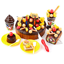 Pretend Play Kitchen Toys Birthday Party Food Fruit Cake Play Toy For Kids DIY Toy Fruit Cutting Birthday Cake Kitchen Food Toys 2024 - buy cheap