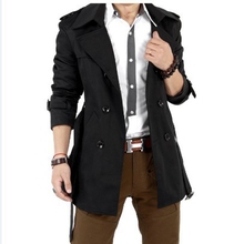 Куртка SWYIVY Мужская, ветровка, приталенный пояс, двубортная верхняя одежда средней длины, пальто, модная деловая Повседневная куртка для мужчин, Лидер продаж 2019 2024 - купить недорого