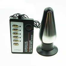 Electric Shock Big Anal Plug Large Butt Plug Electro Shock Anal Sex Toys Anus Plug Massager Gay lesbian Couples Sex Product O2 2024 - buy cheap