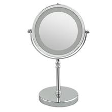 Портативный светодиодный косметическое зеркало с подсветкой 7 дюймов 10x увеличение двустороннее 360 градусов вращающееся зеркало для макияжа косметическое средство для женщин 2024 - купить недорого