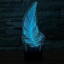 Manufacturer's Feather Desk Lamp Creative Energy saving Table Lamp 7 color change Deco Lighting 2024 - buy cheap