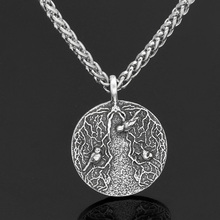 Men viking Yggdrasil treee of life amulet pendant necklace 2024 - buy cheap