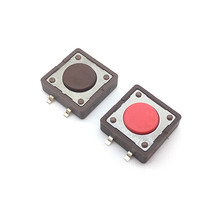 High Quality 10pcs/lot 12x12x4.3mm Tactile Tact Push Button Switch SMD 4pin Micro switch 12*12*4.3MM DTSM-2 Brown Red Button 2024 - buy cheap