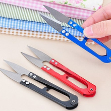 1 Pcs Multicolor Stainless Steel U Shape Clippers Trimming Sewing Scissors Embroidery Yarn Craft Scissors Tailor Nippers 2024 - buy cheap