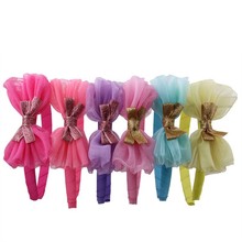 6pcs Girl Kids Hair Accessories Headdress DIY Butterfly Bow Headbands Hair Hoop Headwear Hair Decorate Satin Rainbow Hairbands 2024 - buy cheap