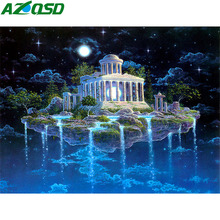 AZQSD 5d Diy Diamond Painting Cross Stitch Kit Diamond Embroidery Night Scenery Full Square Diamond Mosaic Landscape Home Decor 2024 - buy cheap