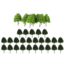50Pcs Train Layout Model Trees 1:150 N Scale Garden Wargame Diorama Scenery 2024 - buy cheap