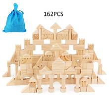 162 детский деревянный познавательный строительные блоки, Классические Игрушки для раннего обучения, сборные блоки для развития мозга 2024 - купить недорого