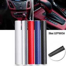 Car Styling 3D Carbon Fiber Stickers Car Sticker Vinyl Decal Wrap Sheet Roll Film DIY 127x20cm 2024 - buy cheap