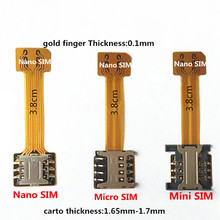 Factory Hybrid Double Dual SIM Card Micro SD Adapter for Android Extender 2 Nano Micro SIM Adapter For XIAOMI REDMI NOTE 3 4 3s 2024 - buy cheap