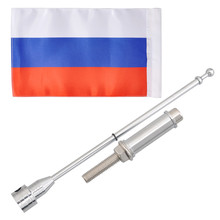 Premium Sacred Russian Flag Chrome Pole Decorative Flag Mast Kit Luggage Rack For Harley VROD Street Touring Fatboy Models 2024 - buy cheap