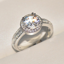 Anel de noivado vintage, anel feminino de zircônia cúbica aaaa 2.5 quilate, joias para presente para meninas 2024 - compre barato
