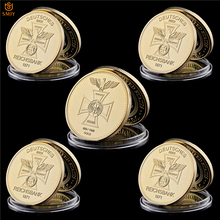 5 pçs alemão reich deutsche reichsbank ouro 999/1000 euro desafio moedas comemorativas colecionáveis para casa presente 2024 - compre barato