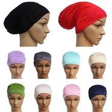 Women Caps Lace Patchwork Muslim Caps Bonnet Turban Hat Cancer Chemo Cap Hair Loss Scarf Beanie Head Wrap Islamic Hijab Dubai 2024 - buy cheap