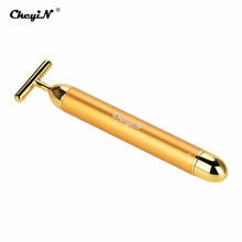 Energy Slimming Face 24k Gold Vibration Facial Lifting Beauty Roller Massager Stick Lift Skin Tightening Remove Wrinkle Bar 0 2024 - buy cheap