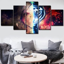 Canvas Painting Wall Art Poster 5 Panel Anime Bungou Stray Dogs Modular Pictures For Living Room Home Decorative Framework 2024 - buy cheap