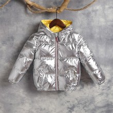 Winter Jackets For Boys Warm Coat Silver Kids Jacket Thick Warm Solid Hooded Down Snow Wear 4 5 6 7 8 Y Girls Outerwear Parkas 2024 - buy cheap