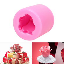 Herramienta de decoración de pasteles, molde de silicona con forma de flor Rosa 3D para hornear, Fondant, jabón y galletas 2024 - compra barato