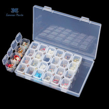 28 slots pintura diamante kits arte do prego strass ferramentas de plástico caixa armazenamento gizmos armazenamento pequena parte caso organizador kit titular 2024 - compre barato